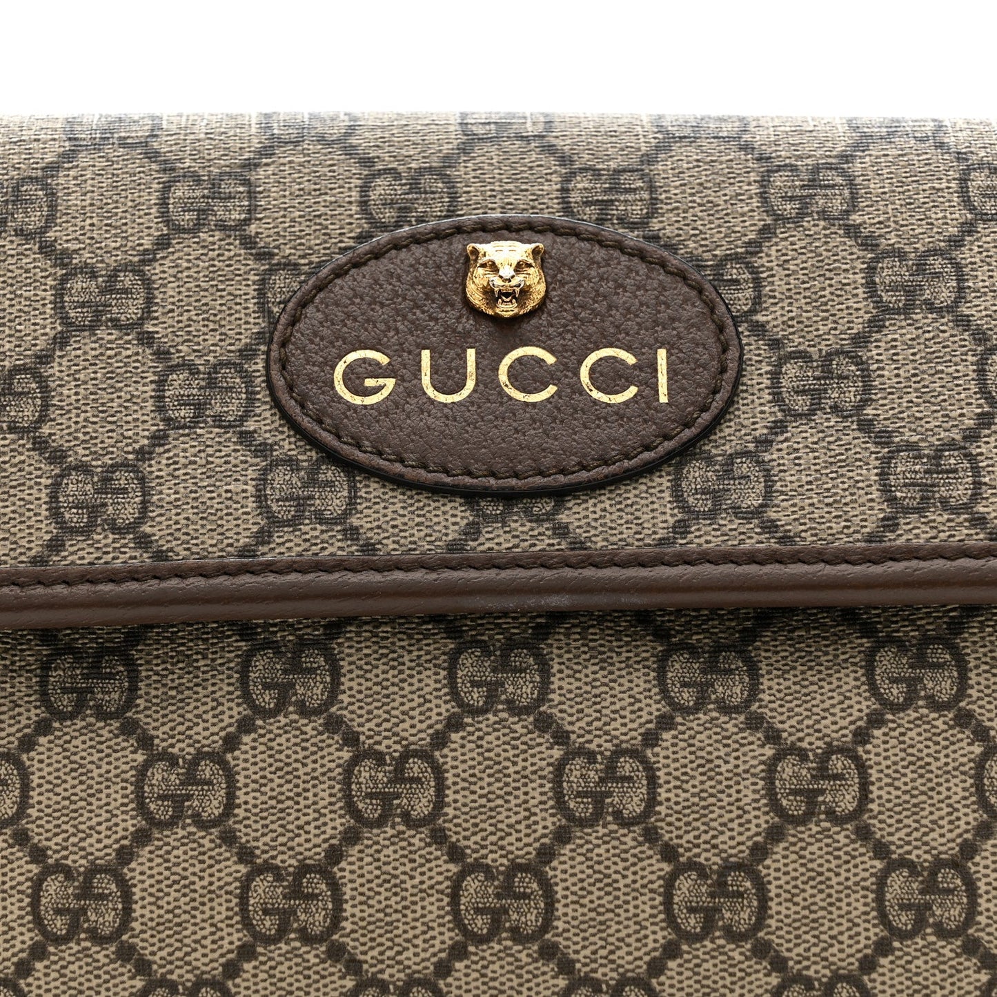 GG Supreme Monogram Neo Vintage Web Belt Bag Brown