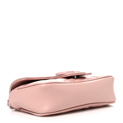 Calfskin Matelasse Monochrome GG Marmont Chain Belt Bag Perfect Pink