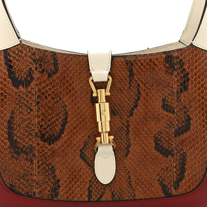 Snakeskin Calfskin Small Jackie 1961 Hobo Brown Multicolor