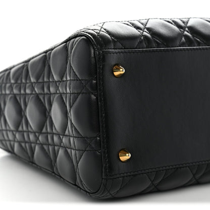 Lambskin Cannage Medium Lady Dior Black