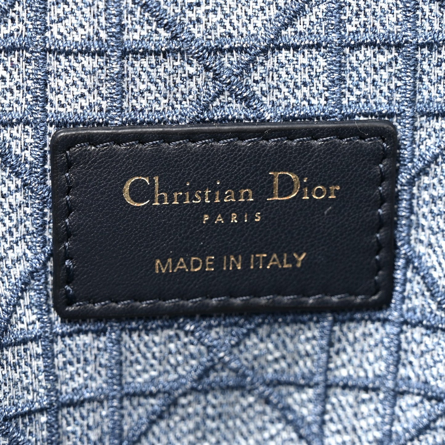 Denim Cannage Small Caro Bag Blue