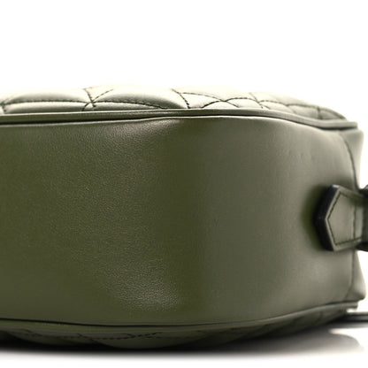 Calfskin Matelasse Aria Small GG Marmont Chain Shoulder Bag Military Wood