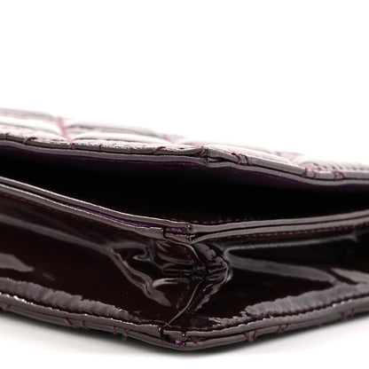 Patent Cannage Lady Dior Chain Wallet Purple