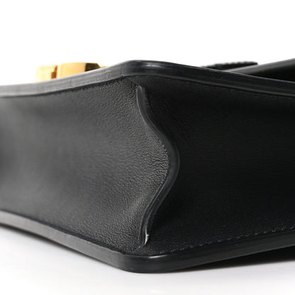 Smooth Calfskin 30 Montaigne Flap Bag Black