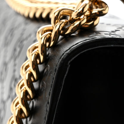 Guccissima Medium Padlock Shoulder Bag Black