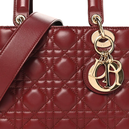 Lambskin Cannage Small My ABCDior Lady Bordeaux