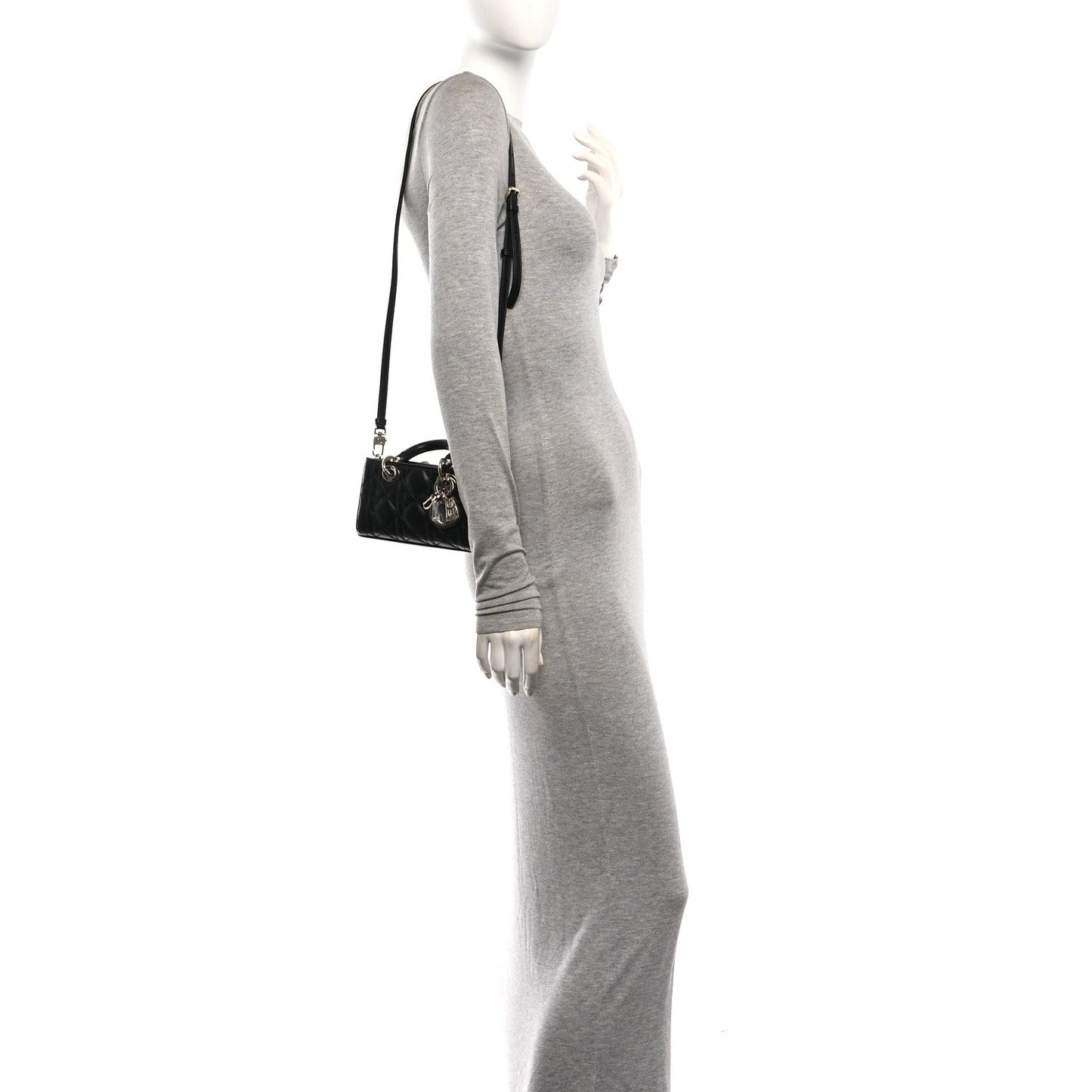 Lambskin Cannage Micro Lady D-Joy Black