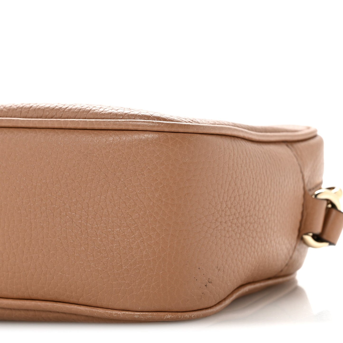 Pebbled Calfskin Small Soho Disco Bag Camelia
