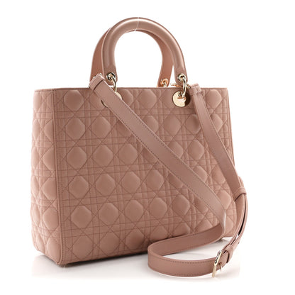 Lambskin Cannage Large Lady Dior Fard