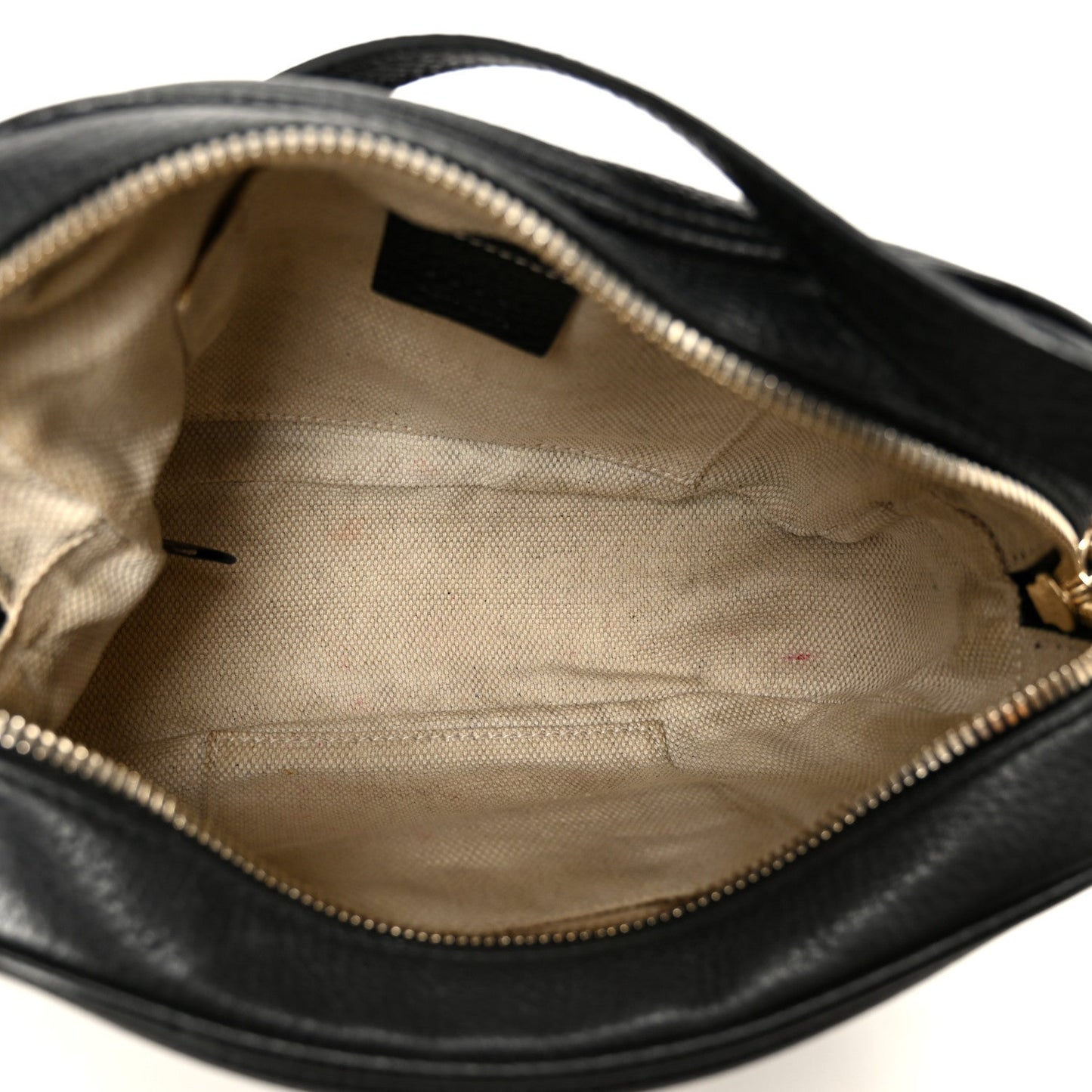 Pebbled Calfskin Small Soho Disco Bag Black