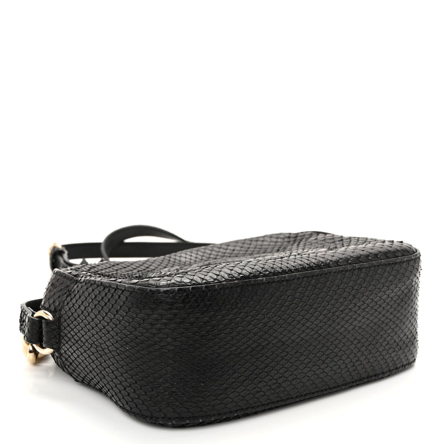 Snakeskin Small Soho Disco Bag Black
