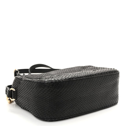 Snakeskin Small Soho Disco Bag Black