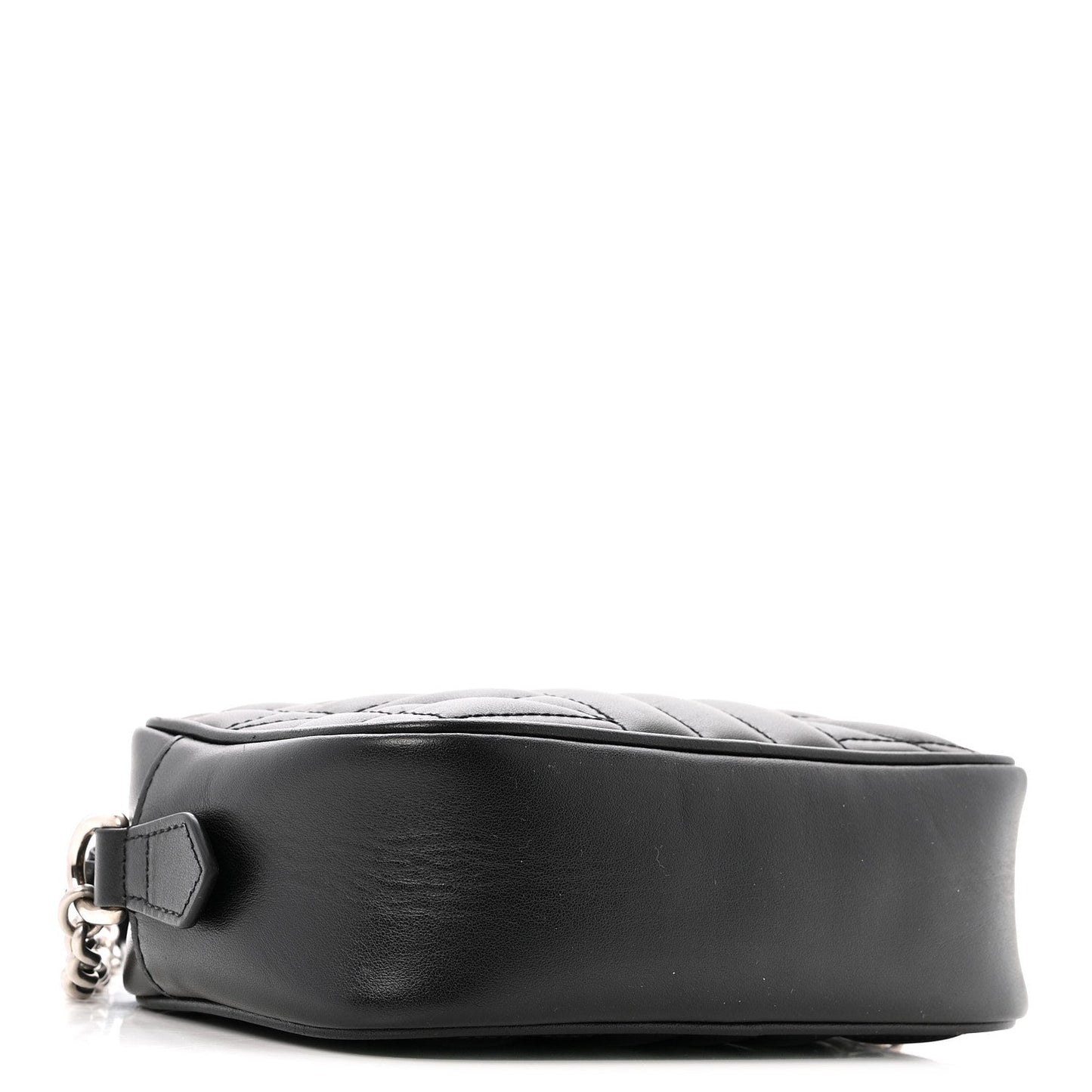 Calfskin Matelasse Aria GG Marmont Chain Shoulder Bag Black
