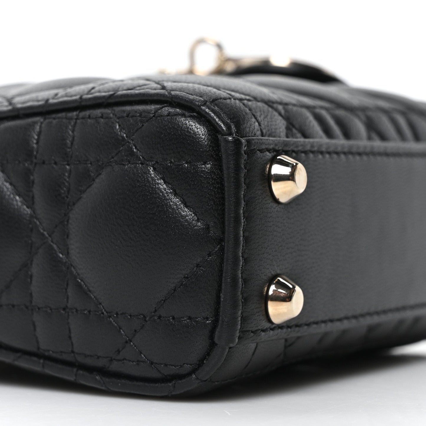 Lambskin Cannage Micro Lady Dior Black