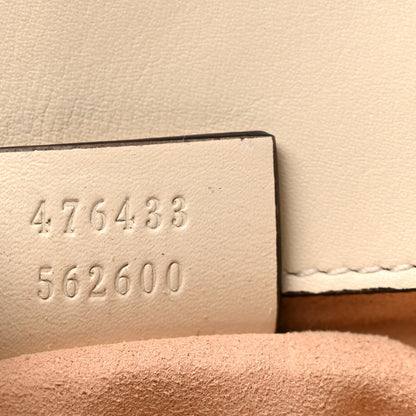 Calfskin Matelasse Super Mini GG Marmont Shoulder Bag White