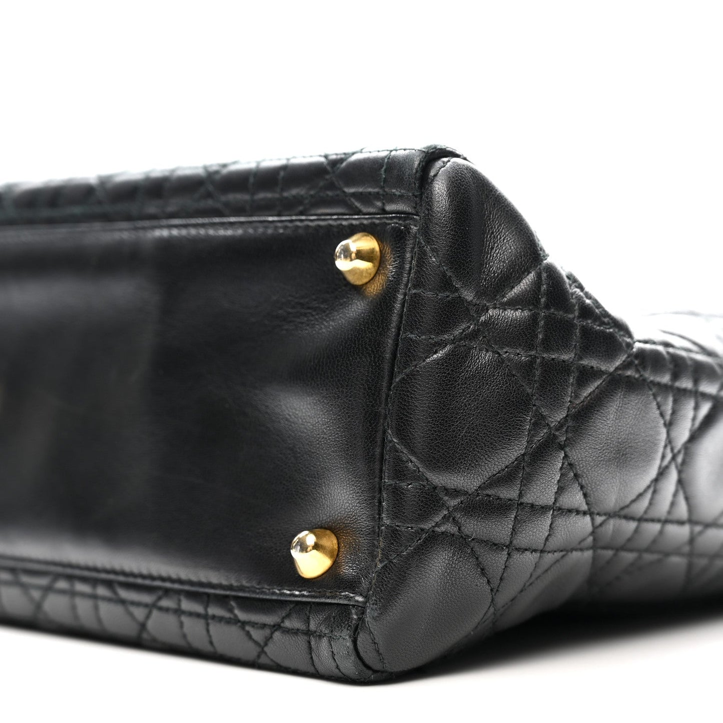 Lambskin Cannage Large Lady Dior Black
