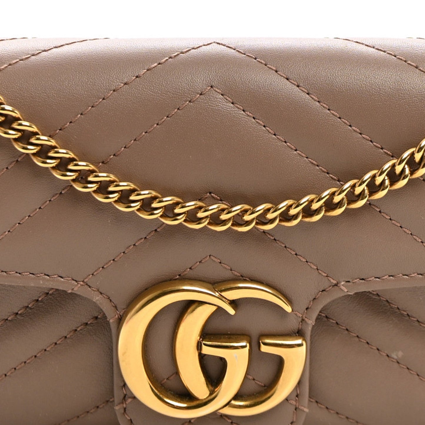 Calfskin Matelasse Super Mini GG Marmont Shoulder Bag Porcelain Rose