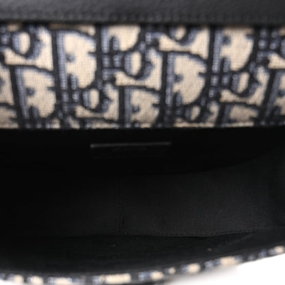 Oblique Grained Calfskin Mini Gallop Bag With Strap Black Beige