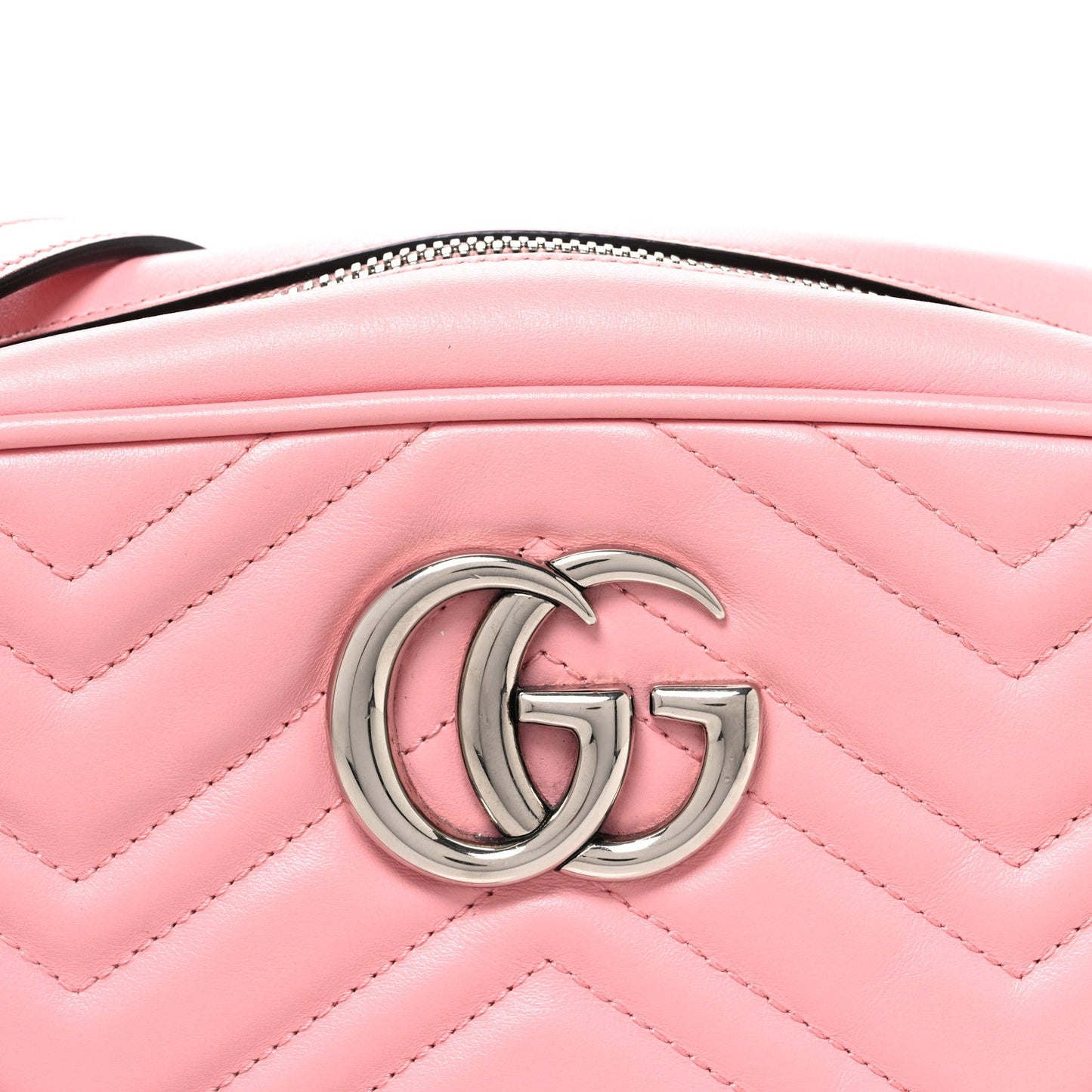 Calfskin Matelasse Small GG Marmont Camera Bag  Wild Rose