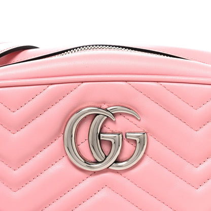 Calfskin Matelasse Small GG Marmont Camera Bag  Wild Rose