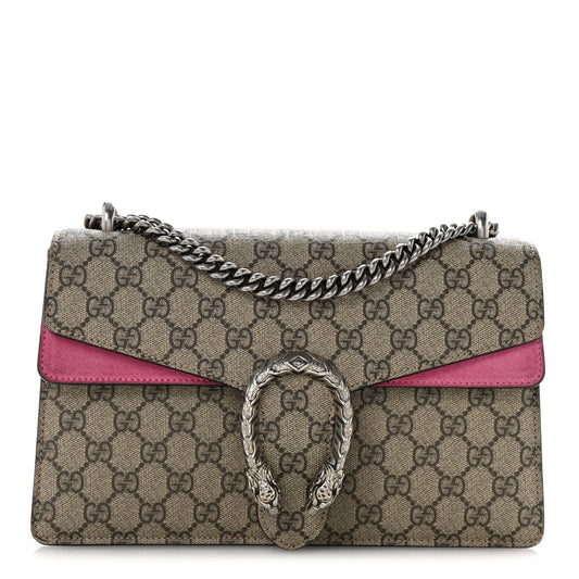 GG Supreme Monogram Small Dionysus Shoulder Bag Pink