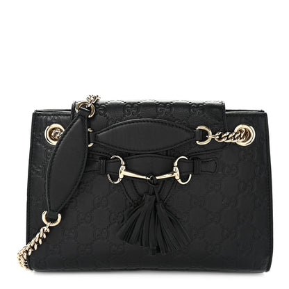 Guccissima Small Emily Shoulder Bag Black