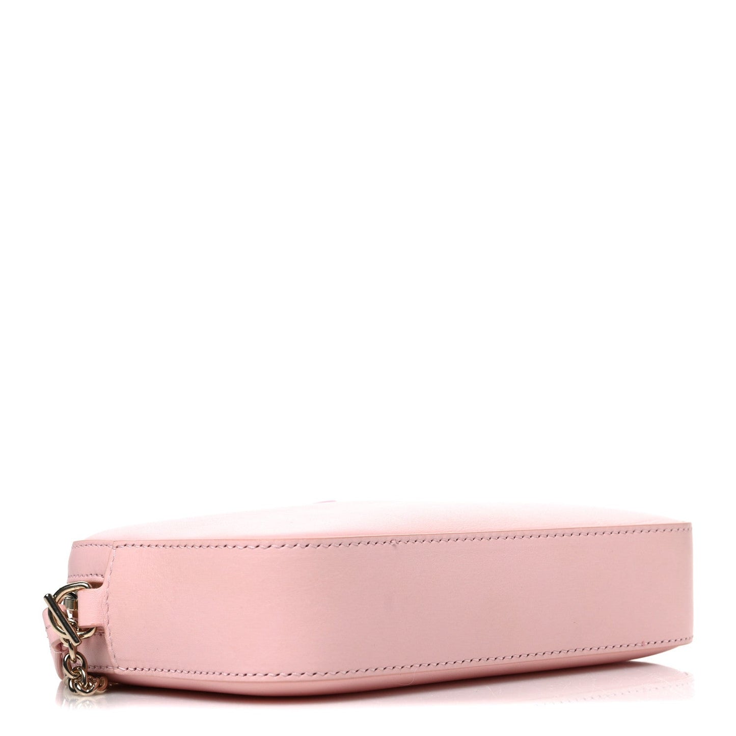 Dollar Calfskin Enamel Super Mini GG Marmont Chain Shoulder Bag Light Pink Blue