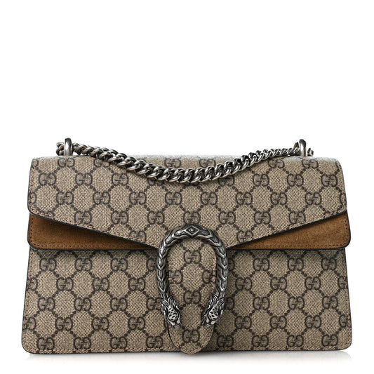 GG Supreme Monogram Small Dionysus Shoulder Bag Taupe