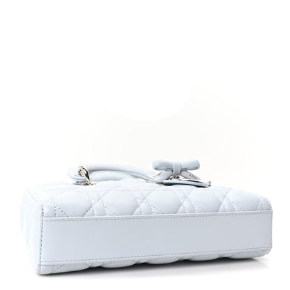Lambskin Cannage Small Lady D-Joy Light Blue