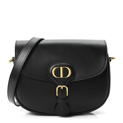Box Calfskin Medium Bobby Flap Black