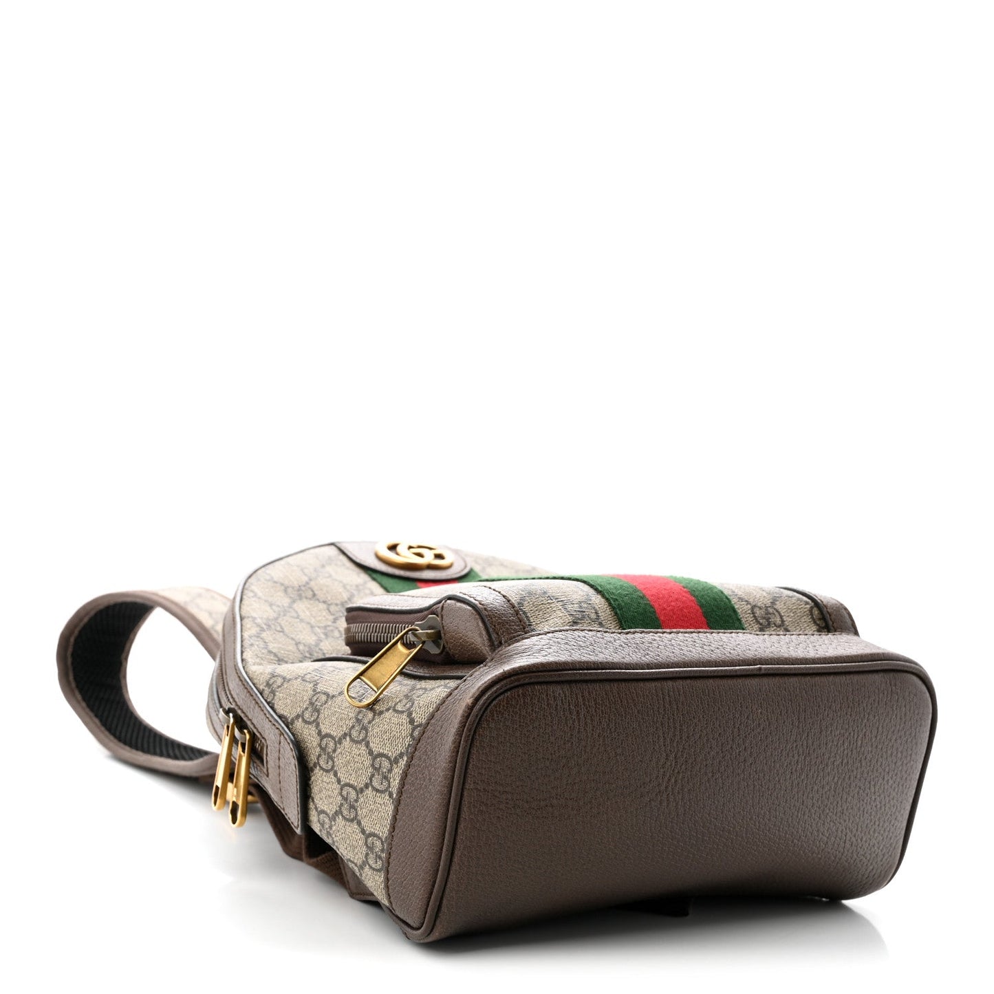 GG Supreme Monogram Calfskin Web Small Ophidia Day Backpack Beige Ebony New Acero