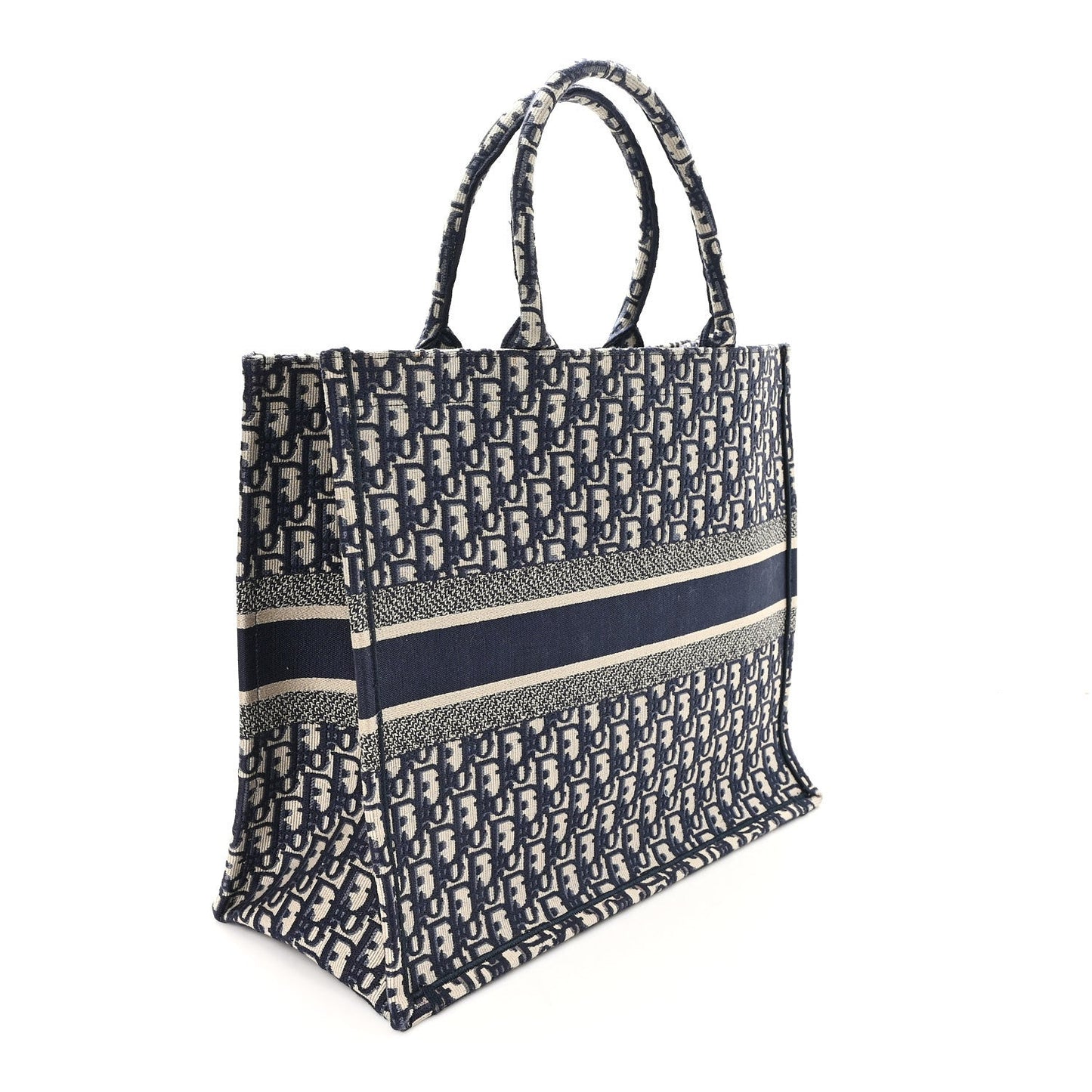 Oblique Large Book Tote Blue Multicolor