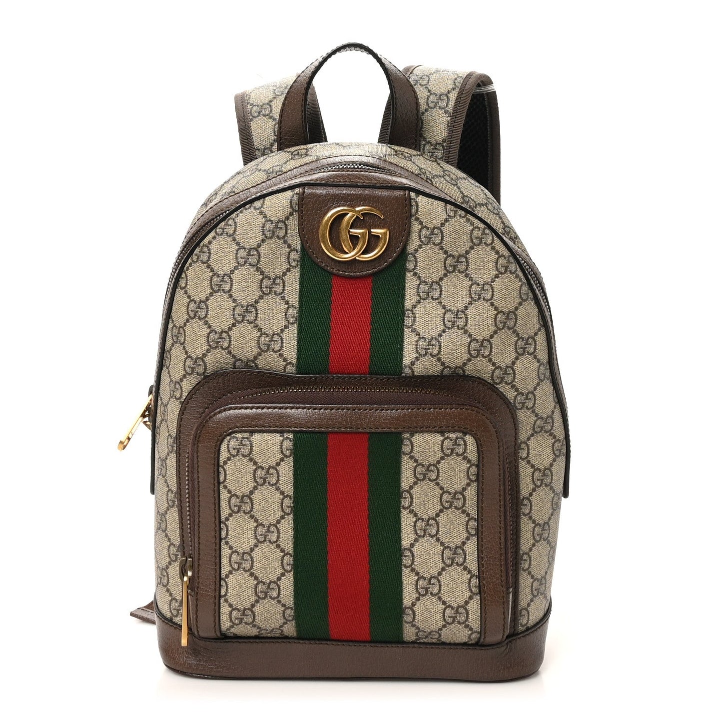 GG Supreme Monogram Calfskin Web Small Ophidia Day Backpack Beige Ebony New Acero