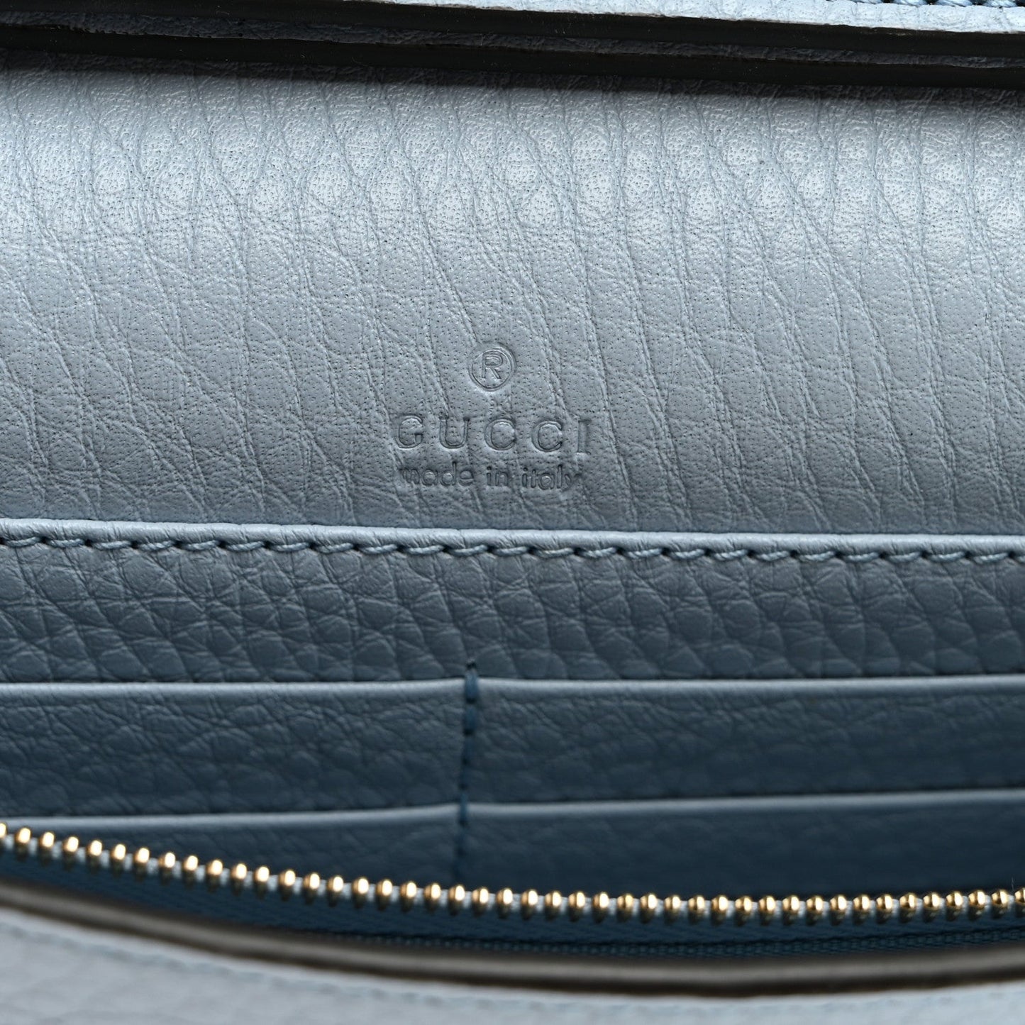 Calfskin Dionysus NM Chain Wallet Porcelain Light Blue