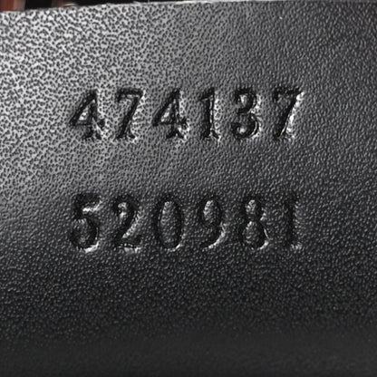 GG Supreme Monogram Appia Calfskin Web Flat Messenger Bag Black Grey