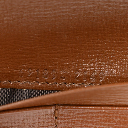 GG Supreme Monogram Azalea Calfskin Horsebit 1955 Wallet On Chain Beige Ebony Brown Sugar