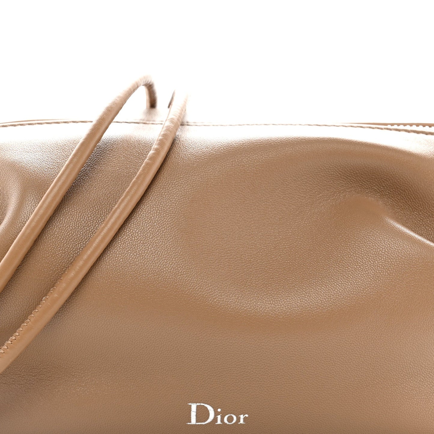Supple Lambskin Bow Pouch Camel