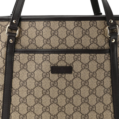 GG Supreme Monogram Medium Joy Tote Dark Brown