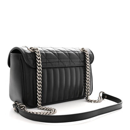 Calfskin Matelasse Aria Small GG Marmont Shoulder Bag Black