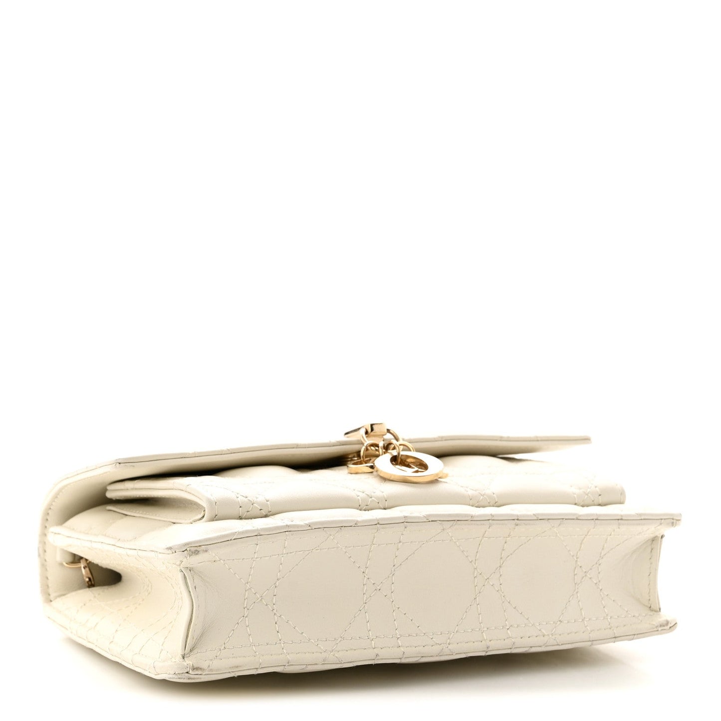 Lambskin Cannage Chain My Dior Daily Chain Pouch Latte