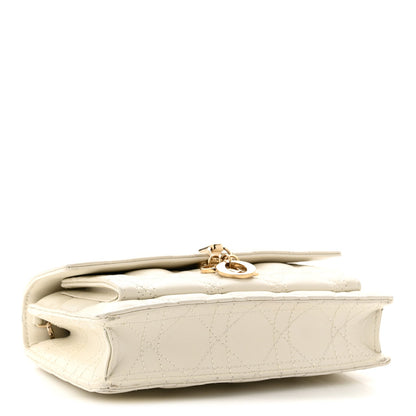 Lambskin Cannage Chain My Dior Daily Chain Pouch Latte