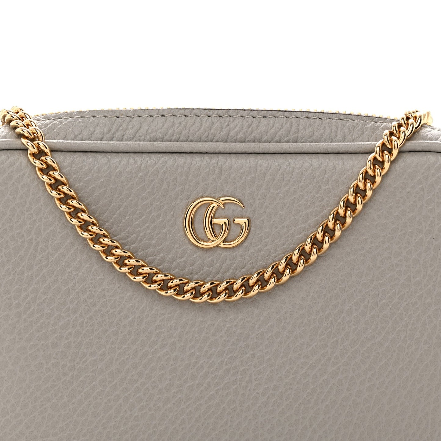 Dollar Calfskin Super Mini GG Marmont Chain Shoulder Bag Deep Grey