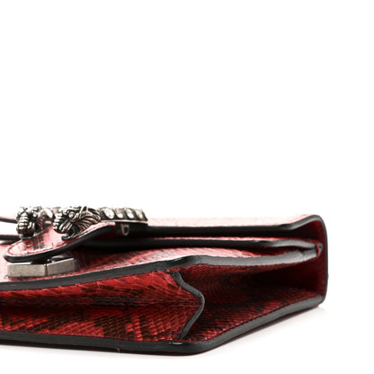 Snakeskin Mini Dionysus Shoulder Bag Red
