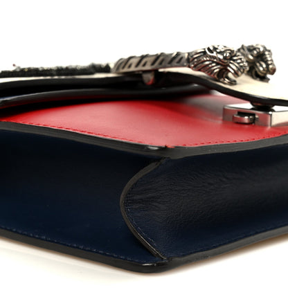 Calfskin Crystal Snake Embroidered Mini Dionysus Shoulder Bag Mystic White Hibiscus Red Blue Agata