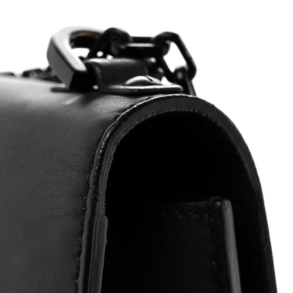Ultra Matte Calfskin J'Adior Chain Flap Bag Black