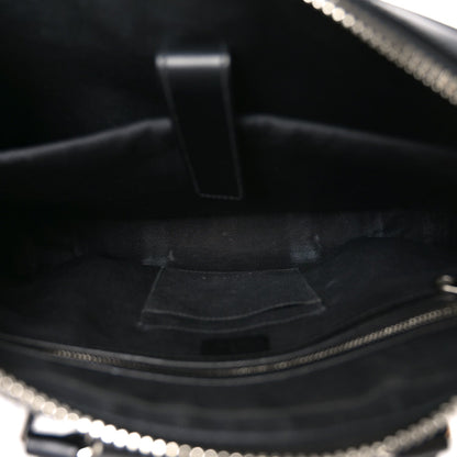 GG Supreme Monogram Appia Calfskin Web Briefcase Black
