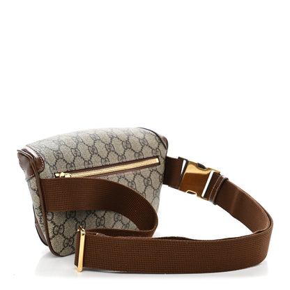 GG Supreme Monogram Textured Calfskin Retro Interlocking G Belt Bag Beige Ebony Brown Sugar