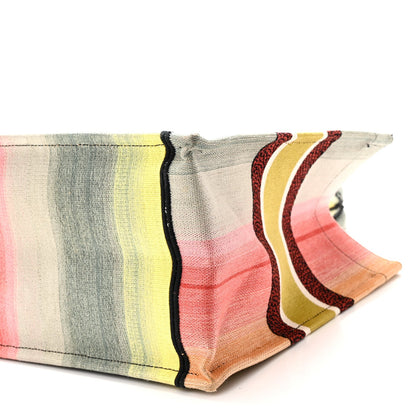 Canvas Embroidered Medium Dioraura Book Tote Multicolor