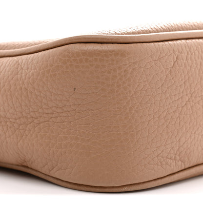 Pebbled Calfskin Small Soho Disco Bag Camelia