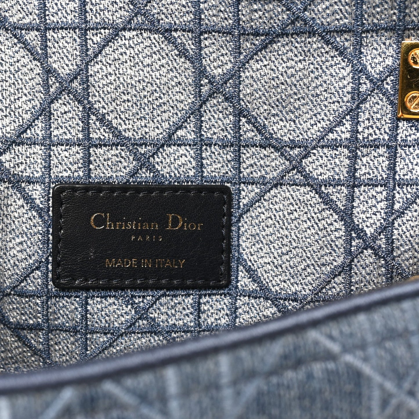 Denim Cannage Small Caro Bag Blue